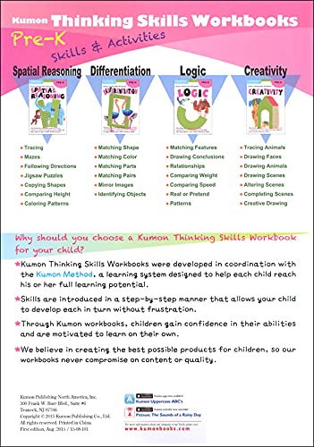 Kumon Pre-K & Up Logic (Kumon Thinking Skills Workbooks)
