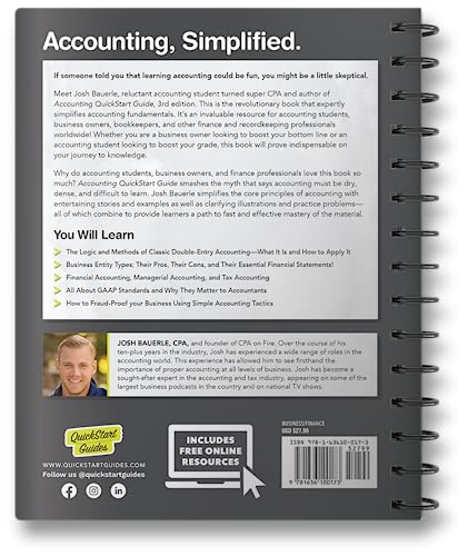 Accounting QuickStart Guide: The Simplified Beginner's Guide to Financial & Managerial Accounting For Students, Business Owners and Finance Professionals
