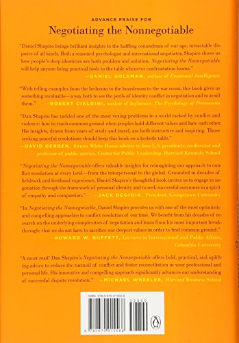 Negotiating the Nonnegotiable: How to Resolve Your Most Emotionally Charged Conflicts