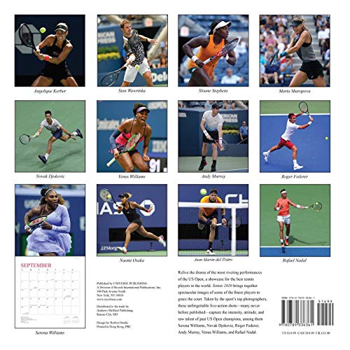 Tennis 2020 Wall Calendar: The Official U.S. Open Calendar