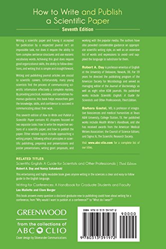 How to Write and Publish a Scientific Paper