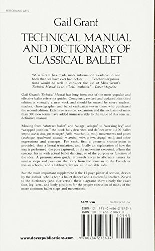 Technical Manual and Dictionary of Classical Ballet (Dover Books on Dance)