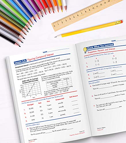Spectrum Algebra 1 Workbook, Ages 11-14, Grades 6-8 Algebra/Pre-Algebra Workbook Covering Fractions, Algebra Equations, Graphing, Rational Numbers, ... 7th Grade, 8th Grade Math For Kids (Volume 9)