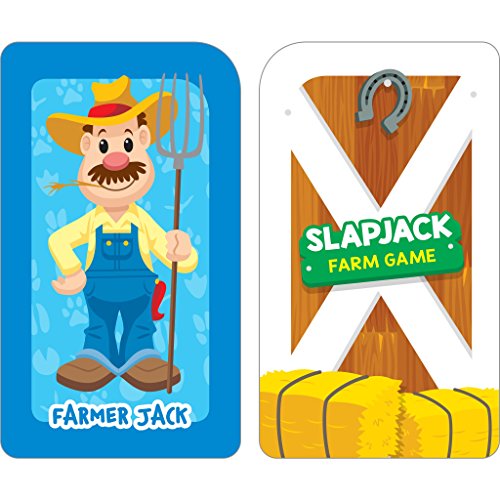 School Zone - Slapjack Farm Card Game - Ages 4+, Preschool to Kindergarten, Animals, Counting, Matching, Vocabulary, and More (School Zone Game Card Series)