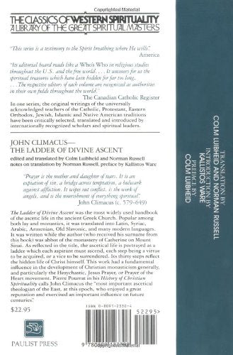 John Climacus: The Ladder of Divine Ascent (Classics of Western Spirituality (Paperback))