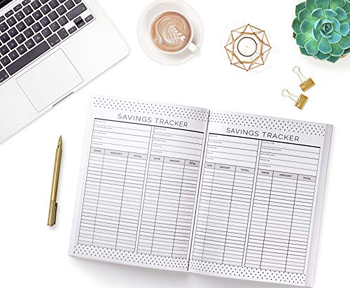Monthly Budget Planner: Daily and Weekly Financial Organizer | Savings - Bills - Debt Trackers | January - December | Gold Black & Pink Marble