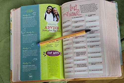 NIV, True Images Bible, Leathersoft, Teal/Gold: The Bible for Teen Girls
