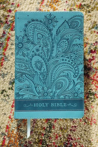 NIV, Bible for Teen Girls, Leathersoft, Blue, Thumb Indexed Tabs: Growing in Faith, Hope, and Love