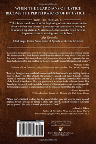 Licensed to Lie: Exposing Corruption in the Department of Justice