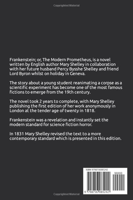 Frankenstein: or, the Modern Prometheus (1831 Edition)