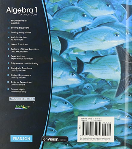 Algebra 1 Common Core Student Edition, Grade 8-9