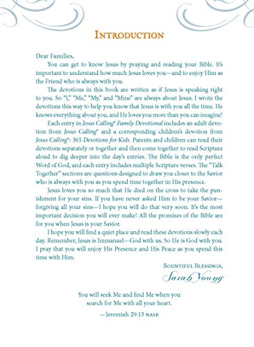 Jesus Calling Family Devotional, Hardcover, with Scripture References: 100 Devotions for Families to Enjoy Peace in His Presence