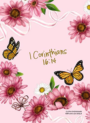 NIV, Artisan Collection Bible for Girls, Cloth over Board, Pink Daisies, Designed Edges under Gilding, Red Letter, Comfort Print