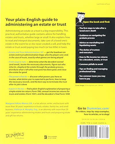 Estate and Trust Administration For Dummies, 2nd Edition