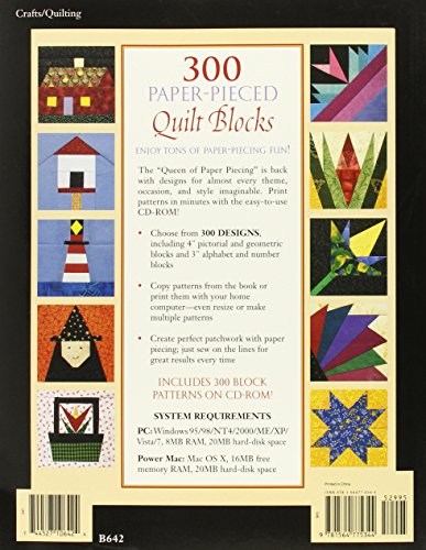 300 Paper-Pieced Quilt Blocks (Book & CD)