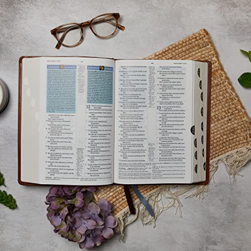NKJV, Spirit-Filled Life Bible, Third Edition, Leathersoft, Brown, Thumb Indexed, Red Letter, Comfort Print: Kingdom Equipping Through the Power of the Word