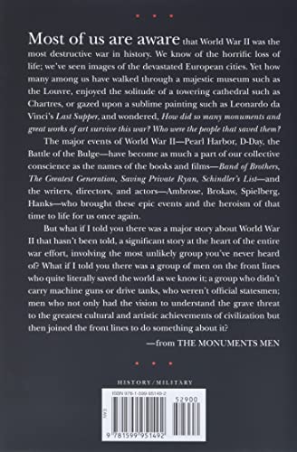 The Monuments Men: Allied Heroes, Nazi Thieves, and the Greatest Treasure Hunt in History