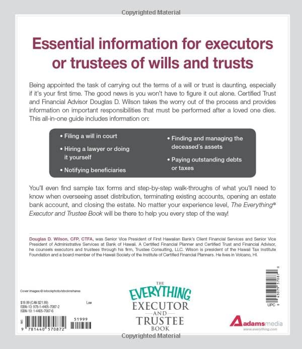 The Everything Executor and Trustee Book: A Step-by-Step Guide to Estate and Trust Administration