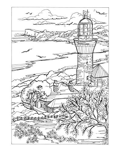 Creative Haven Summer Scenes Coloring Book (Creative Haven Coloring Books)
