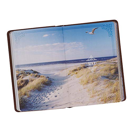 Walking with God Devotional - Brown Faux Leather Daily Devotional for Men & Women 365 Daily Devotions