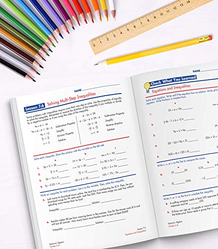 Spectrum Algebra Workbook, Grades 6-8