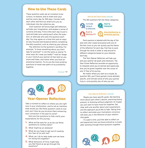 A Year of Us: Couples Question Cards: One Question a Day to Spark Fun and Meaningful Conversations