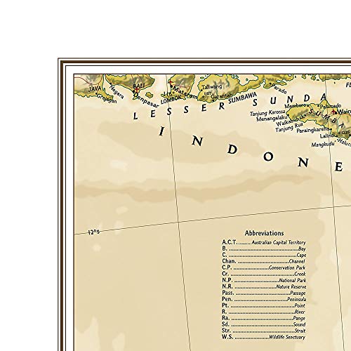National Geographic Australia Wall Map - Executive (30.25 x 27.25 in) (National Geographic Reference Map)