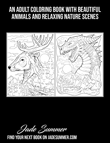 Majestic Animals: An Adult Coloring Book with Beautiful Animals and Relaxing Nature Scenes