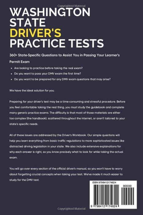 Washington State Driver’s Practice Tests: + 360 Driving Test Questions To Help You Ace Your DMV Exam.