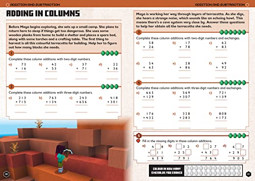 Minecraft Maths Ages 7-8: Official Workbook (Minecraft Education)