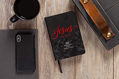 Jesus in Red: 365 Meditations on the Words of Jesus (Imitation Leather) – Daily Motivational Devotions for All Ages, Authored by Ray Comfort, Perfect ... Family, Birthdays, Holidays, and More.