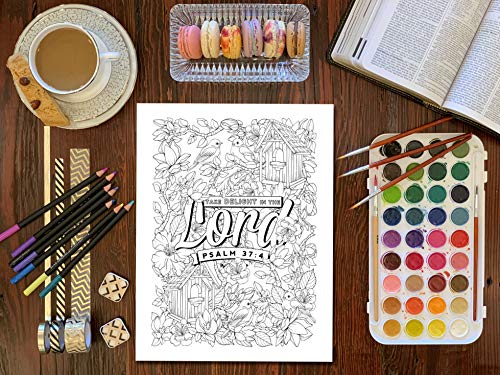 Color The Psalms: Inspired To Grace: Christian Coloring Books