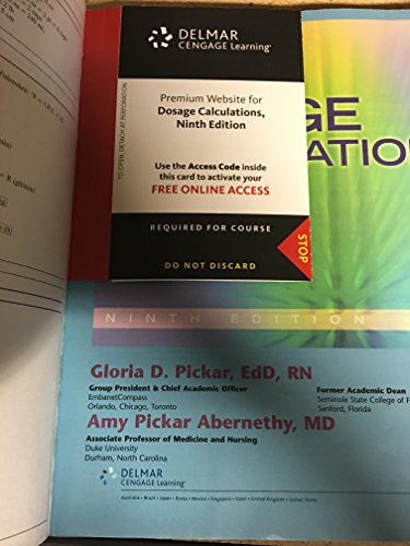 Dosage calculations with access code sealed!