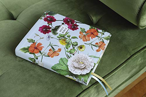 NIV, Artisan Collection Bible, Leathersoft, Blue Floral, Red Letter, Comfort Print