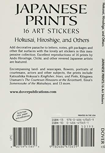 Japanese Prints: 16 Art Stickers (Dover Art Stickers)