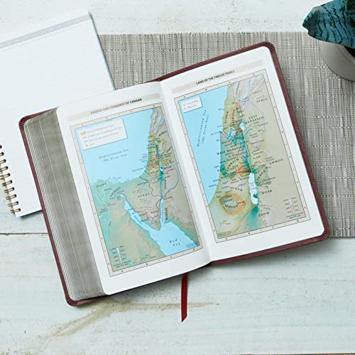 NKJV, Thinline Reference Bible, Genuine Leather, Brown, Red Letter, Thumb Indexed, Comfort Print: Holy Bible, New King James Version