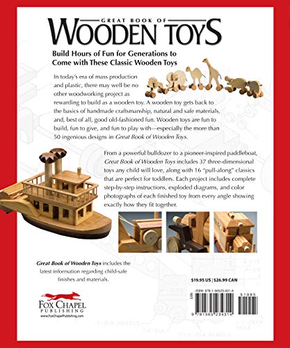 Great Book of Wooden Toys: More Than 50 Easy-To-Build Projects (American Woodworker) (Fox Chapel Publishing) Step-by-Step Instructions, Diagrams, Templates, and Finishing & Detailing Tips