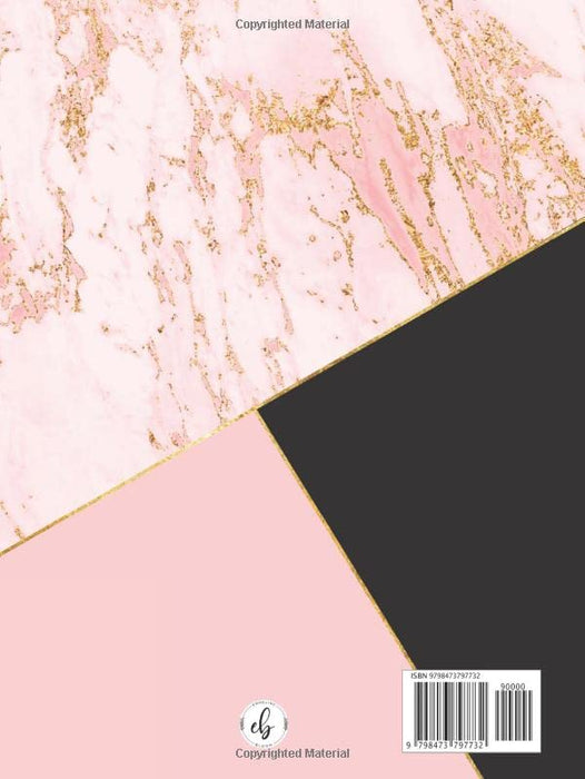 Monthly Budget Planner: Daily and Weekly Financial Organizer | Savings - Bills - Debt Trackers | January - December | Gold Black & Pink Marble