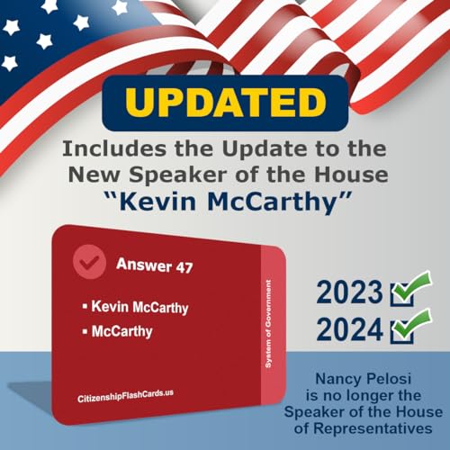 US Citizenship Flash Cards 2023-2024: Naturalization Test Study Guide with 100 USCIS Questions and Answers Flashcards Includes Online Audios