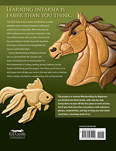 Intarsia Woodworking for Beginners: Skill-Building Lessons for Creating Beautiful Wood Mosaics: 25 Skill-Building Projects (Fox Chapel Publishing) Step-by-Step Instructions, Patterns, Tips & Tricks