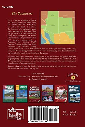 Southwest Camping Destinations: RV and Car Camping Destinations in Arizona, New Mexico, and Utah (Camping Destinations series)