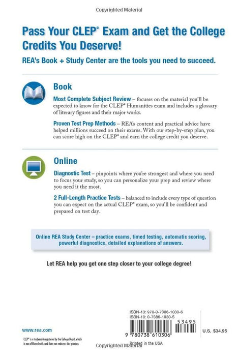 CLEP® Humanities Book + Online (CLEP Test Preparation)