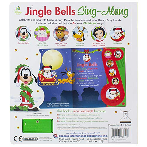 Disney Baby - Mickey Mouse Christmas Jingle Bells Sing-Along Song Book - PI Kids