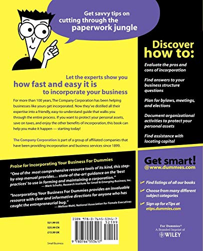 Incorporating Your Business For Dummies