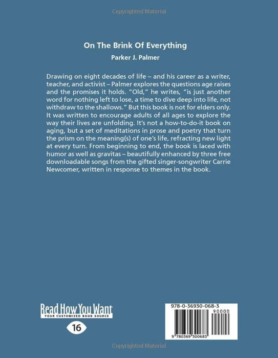 On the Brink of Everything: Grace, Gravity, and Getting Old (Large Print 16pt)