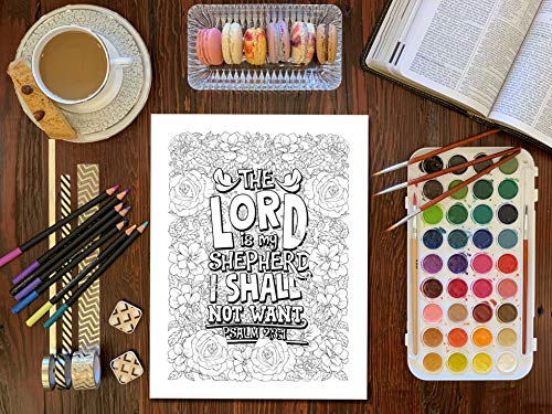 Color The Psalms: Inspired To Grace: Christian Coloring Books