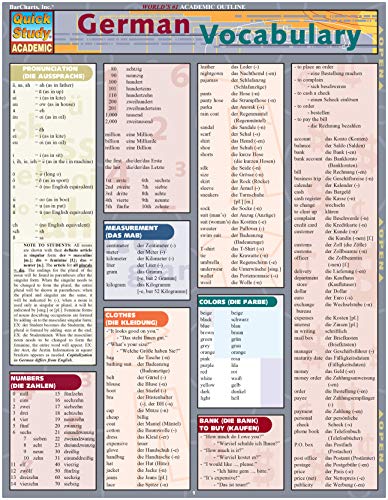 German Vocabulary (Quickstudy Reference Guides - Academic)