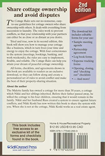 Cottage Rules: An Owner's Guide to the Rights & Responsibilites of Sharing a Recreational Property (Reference Series)