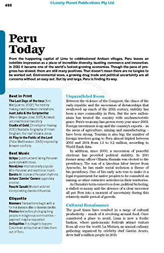 Lonely Planet Peru (Country Guide)