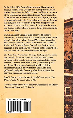 The War-Time Journal of a Georgia Girl, 1864-1865